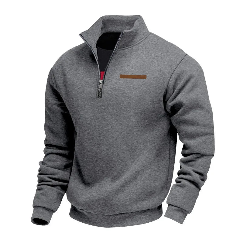 Men’s Sweatshirt Pullover Zip-Up Fleece Long Sleeve Autumn Winter