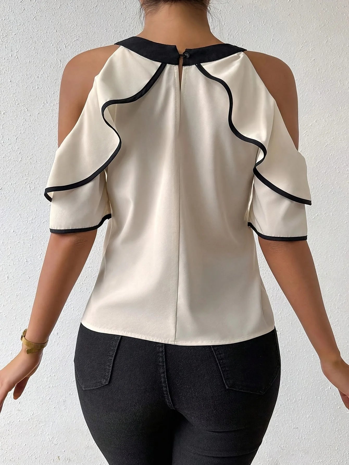 Women’s Top Short Sleeve Lightweight Formal Stretchy
