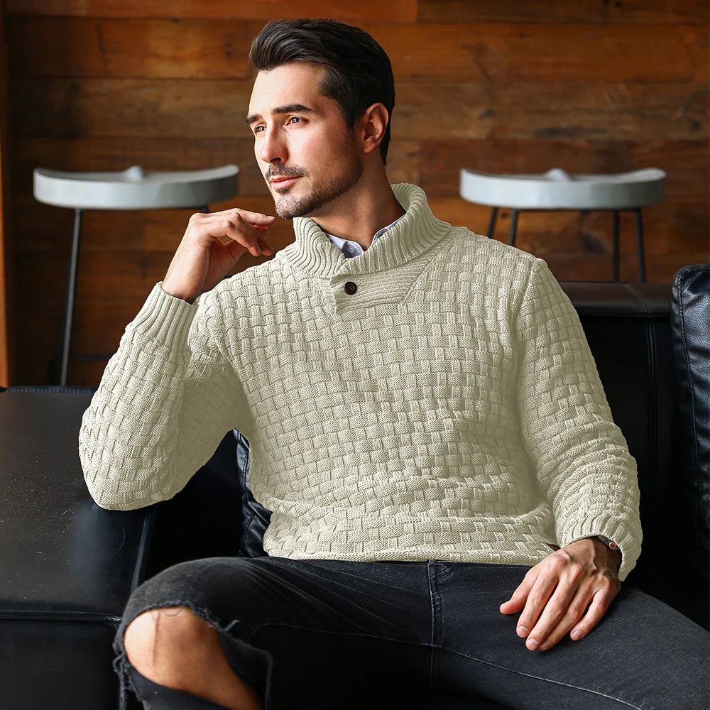 Men’s Sweatshirt Crewneck Pullover Warm Casual Ribbed Long Sleeve