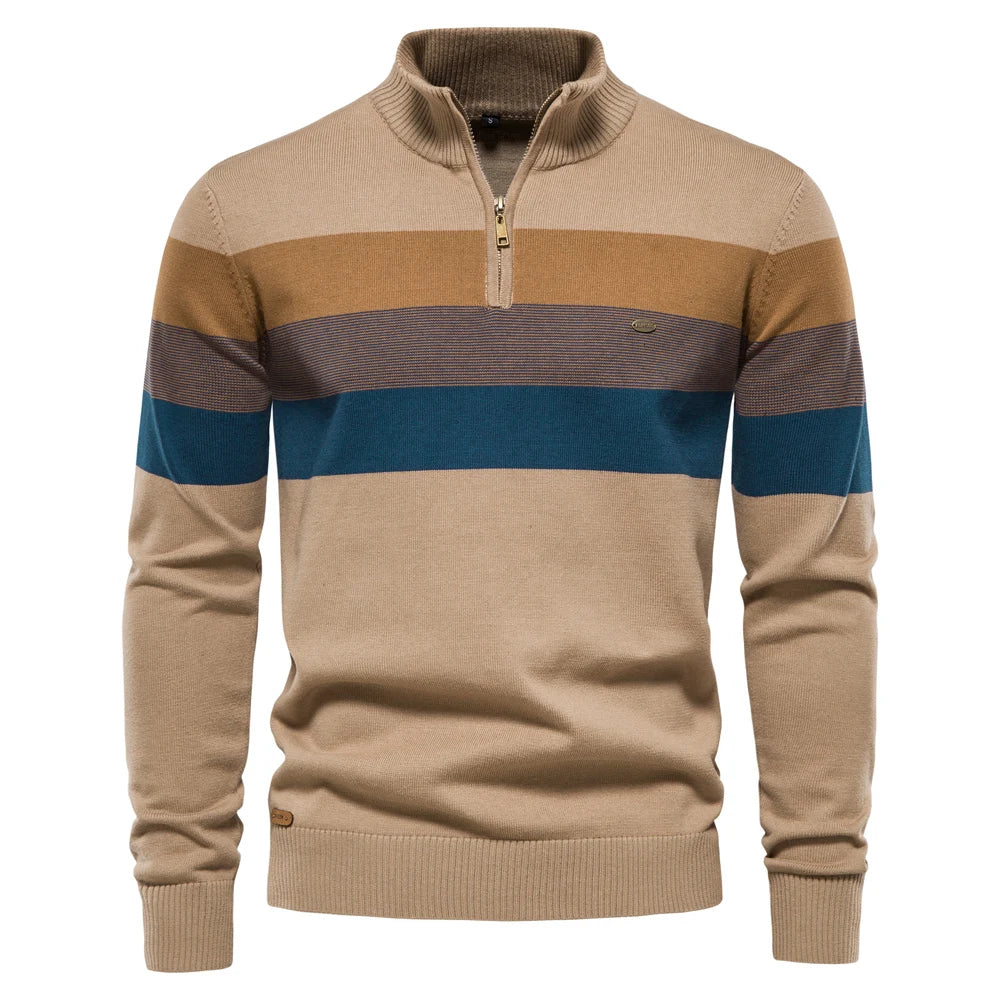 Men’s Sweatshirt Pullover Zip-Up Cotton Warm Casual Autumn