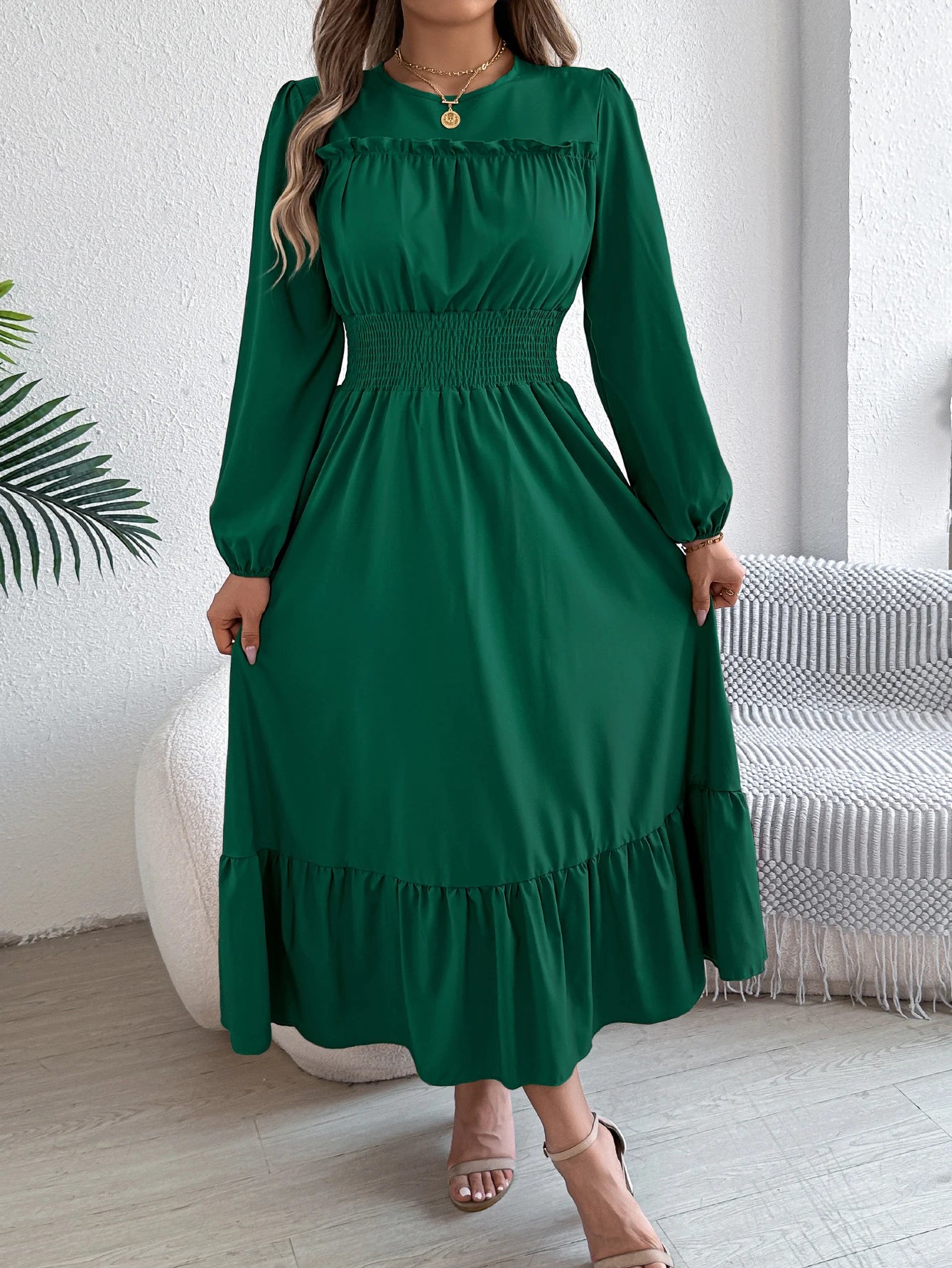 Women’s Dress Long Sleeve Casual Solid Color