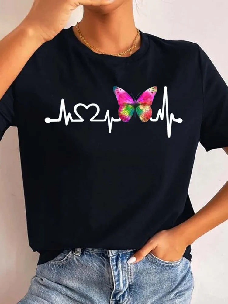 Women’s Top T-Shirt Printed Summer Casual