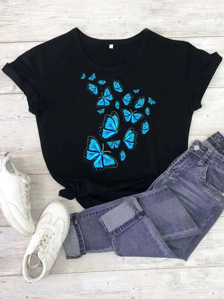 Women’s Top T-Shirt Printed Summer Casual