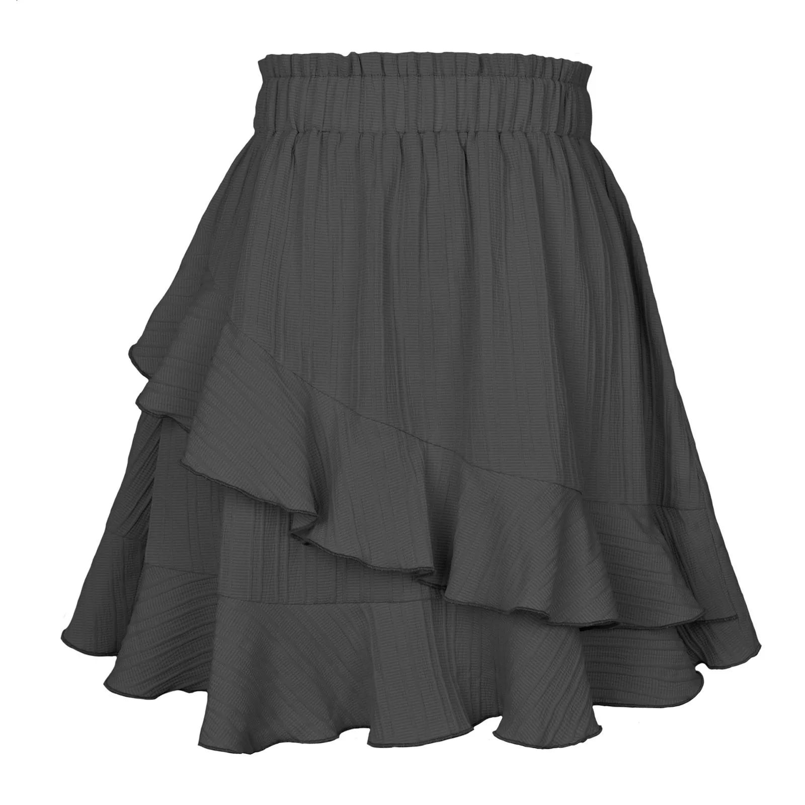 Women’s Skirt High Waist Solid Color Casual