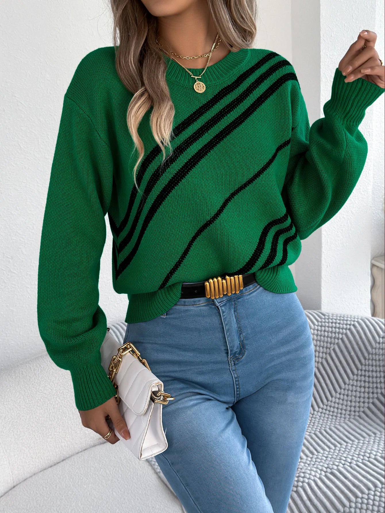 Women’s Top Long Sleeve Stretchy Casual