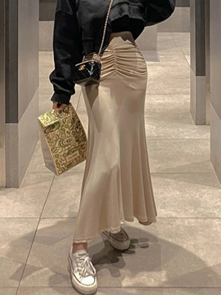 Women’s Skirt Midi High Waist A-Line Summer
