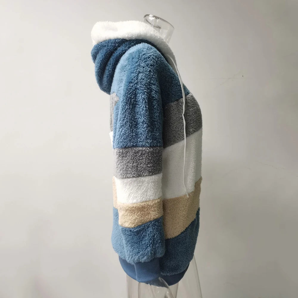 Women’s Jacket Hooded Zip-Up Warm Streetwear
