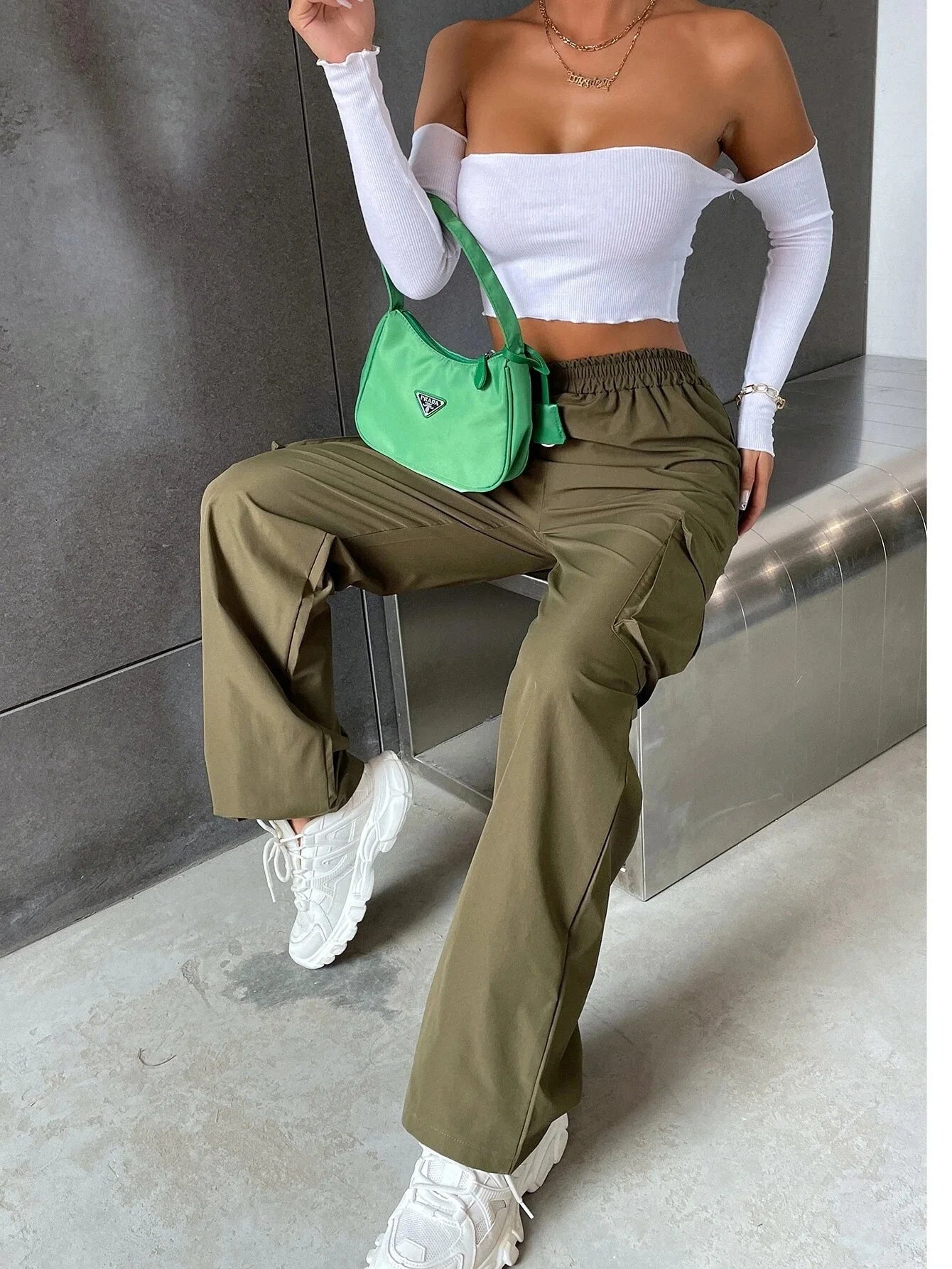 Women’s Joggers High Waist Elastic Waist Stretchy Casual