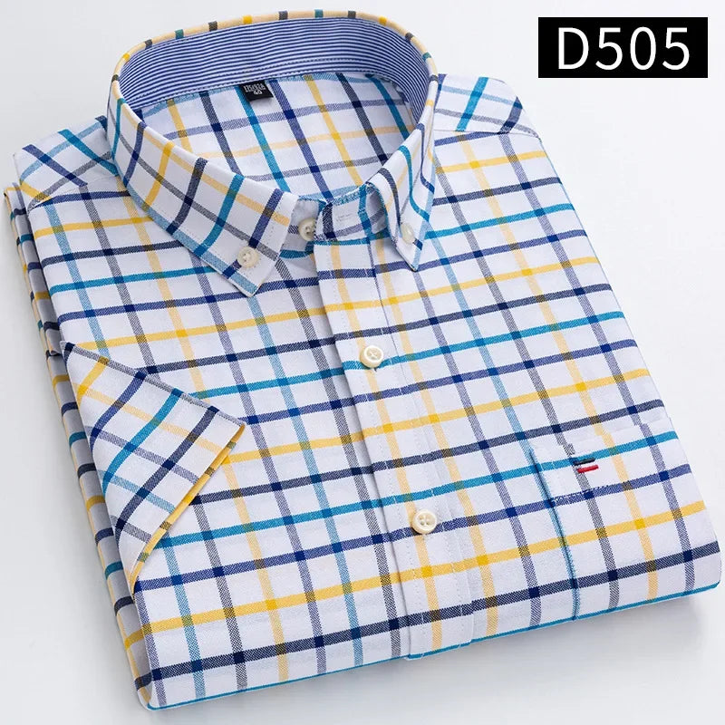 Men’s Shirt Short Sleeve Cotton Casual Formal