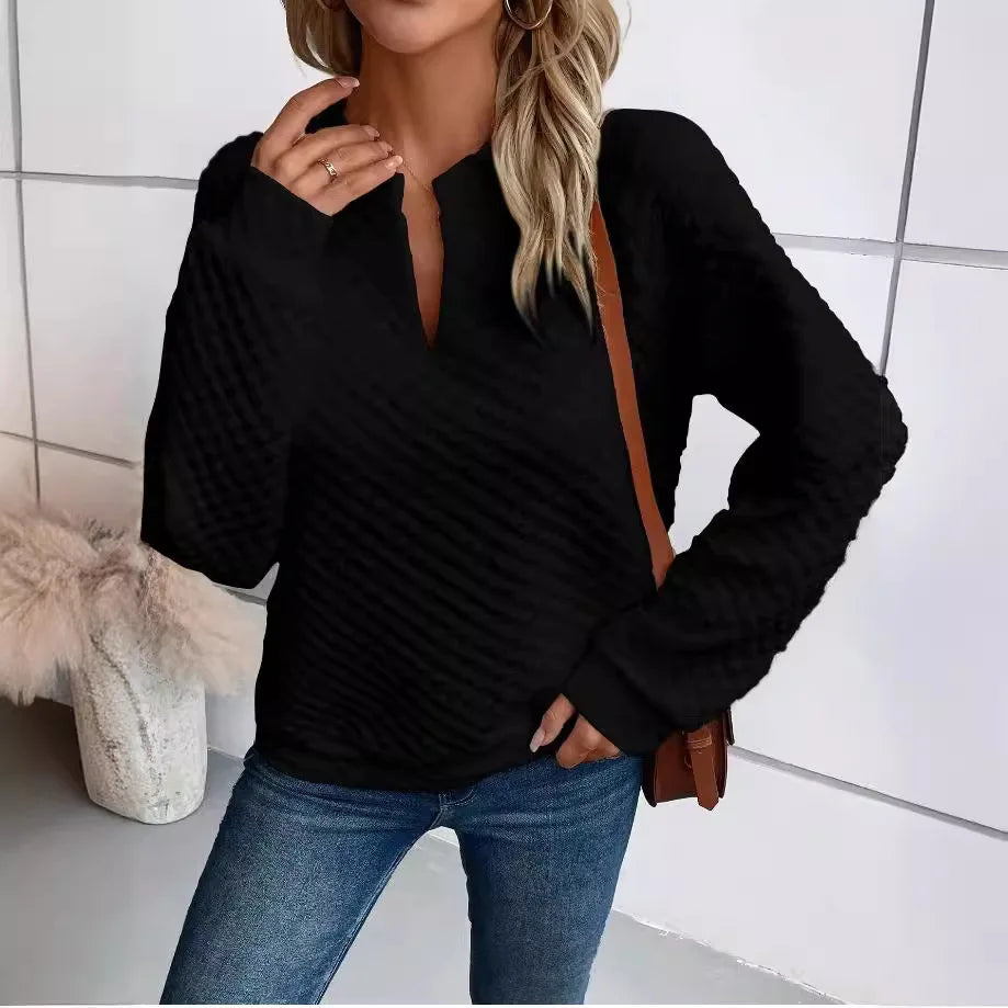Women’s Hoodie Pullover Casual Solid Color Long Sleeve