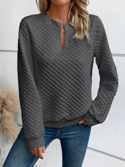 Women’s Hoodie Pullover Casual Solid Color Long Sleeve