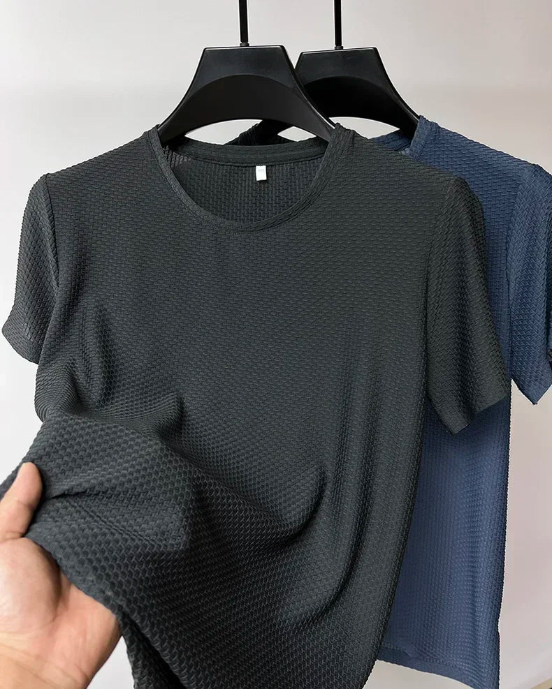 Men’s Polo Shirt Short Sleeve Summer Solid Color Breathable Fashion