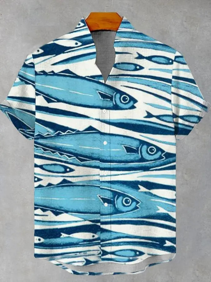 Men’s Shirt Short Sleeve Breathable Printed Casual