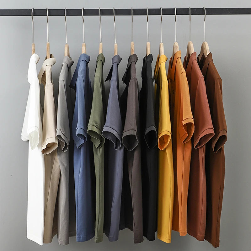 Men’s T-Shirt Short Sleeve Solid Color Summer