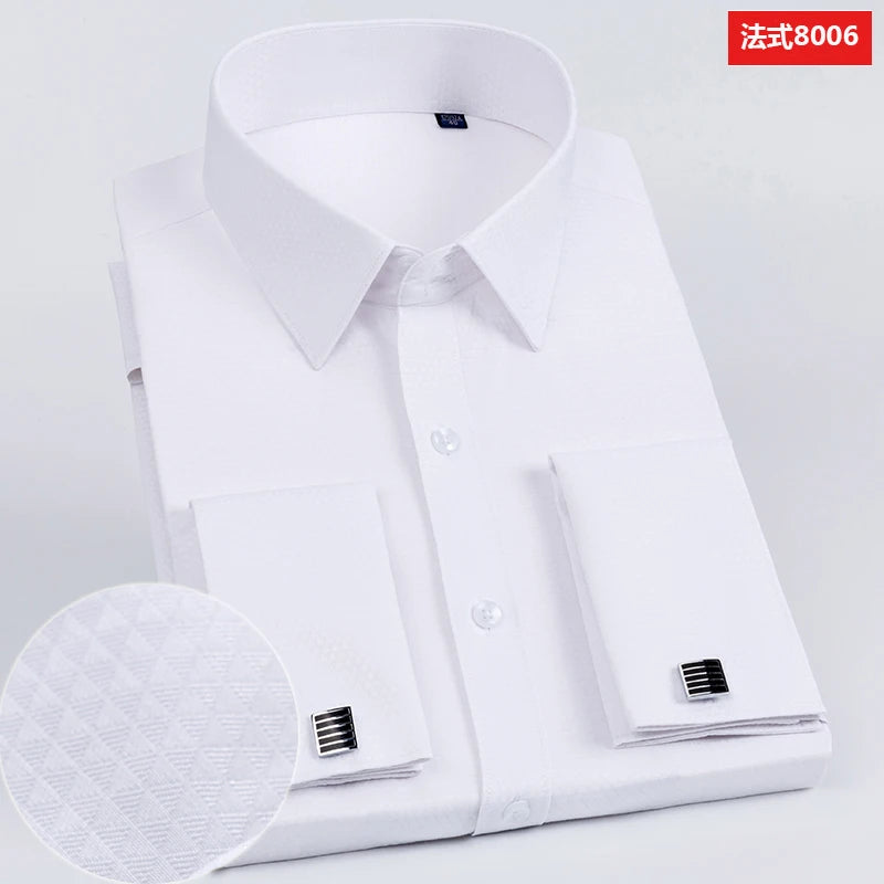 Men’s Shirt Long Sleeve Formal Slim Fit Solid Color