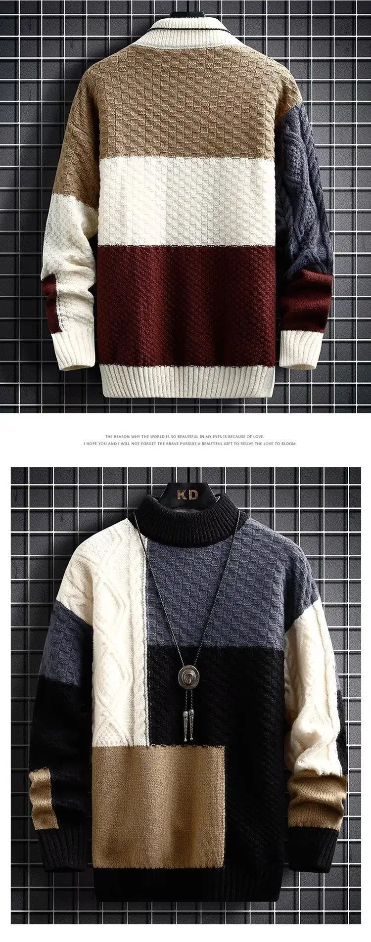 Men’s Sweatshirt Loose Fit Cotton Poly Blend Thick Casual Winter