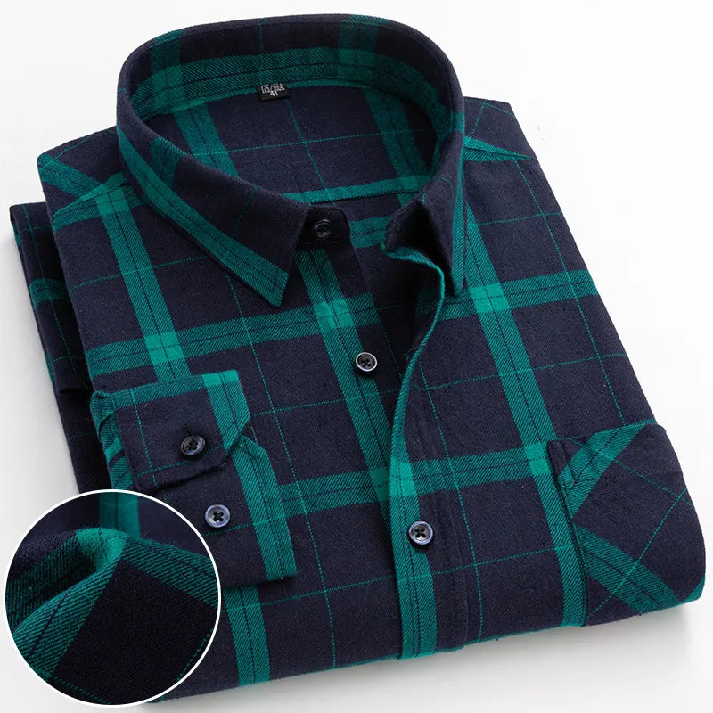 Men’s Shirt Long Sleeve Cotton Casual Regular Fit