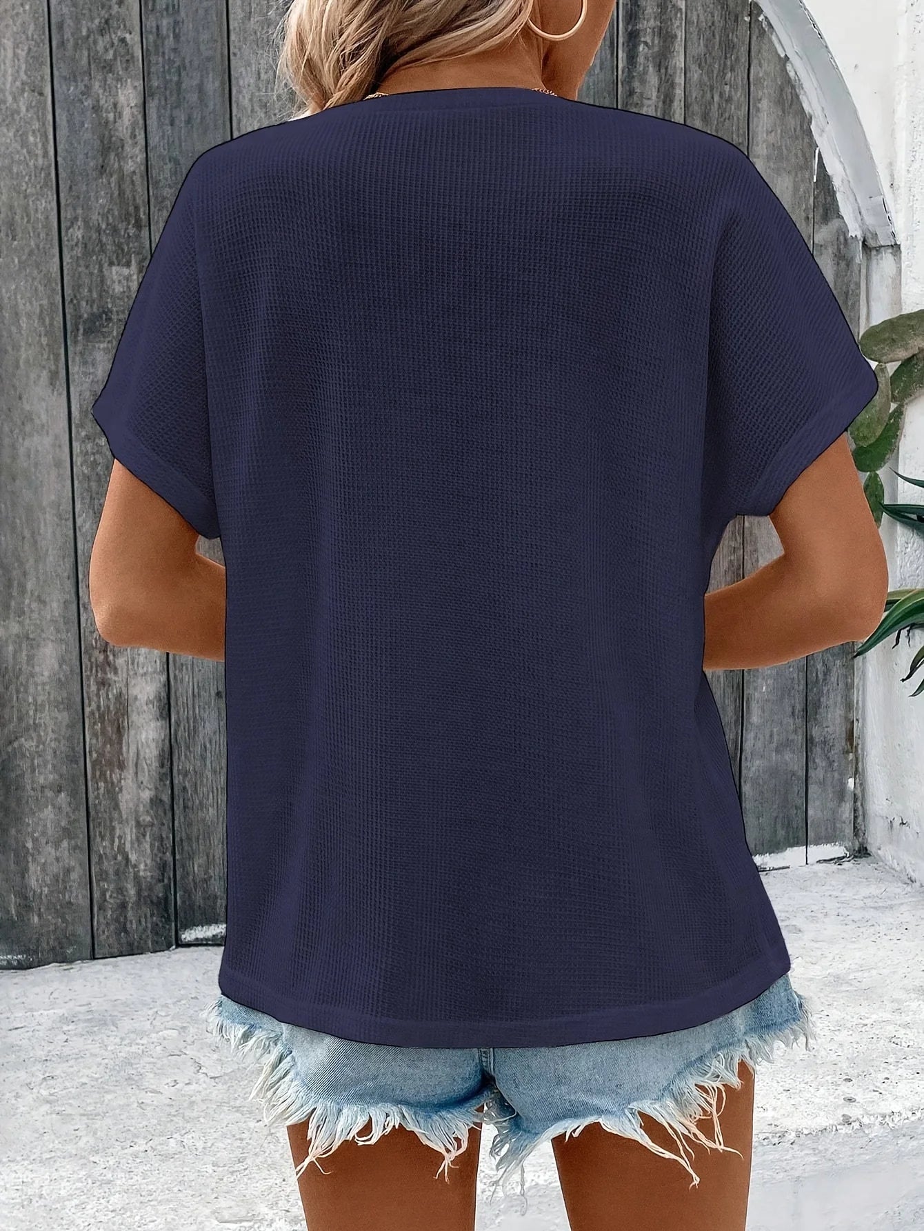 Women’s Top T-Shirt Short Sleeve Casual Solid Color