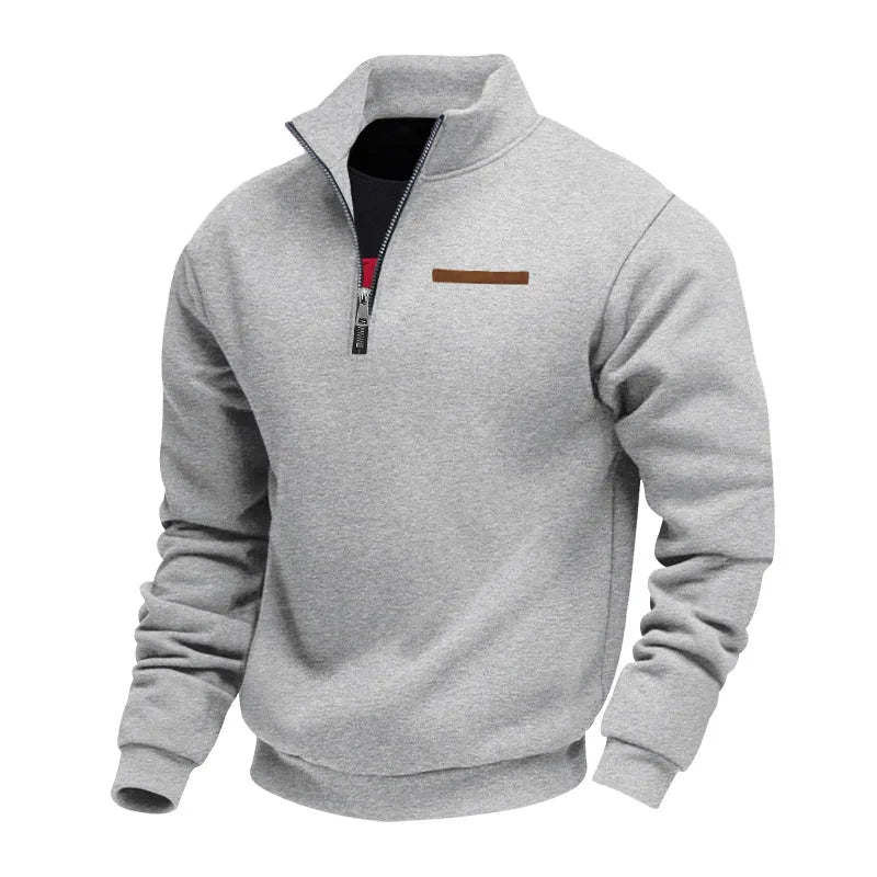 Men’s Sweatshirt Pullover Zip-Up Fleece Long Sleeve Autumn Winter