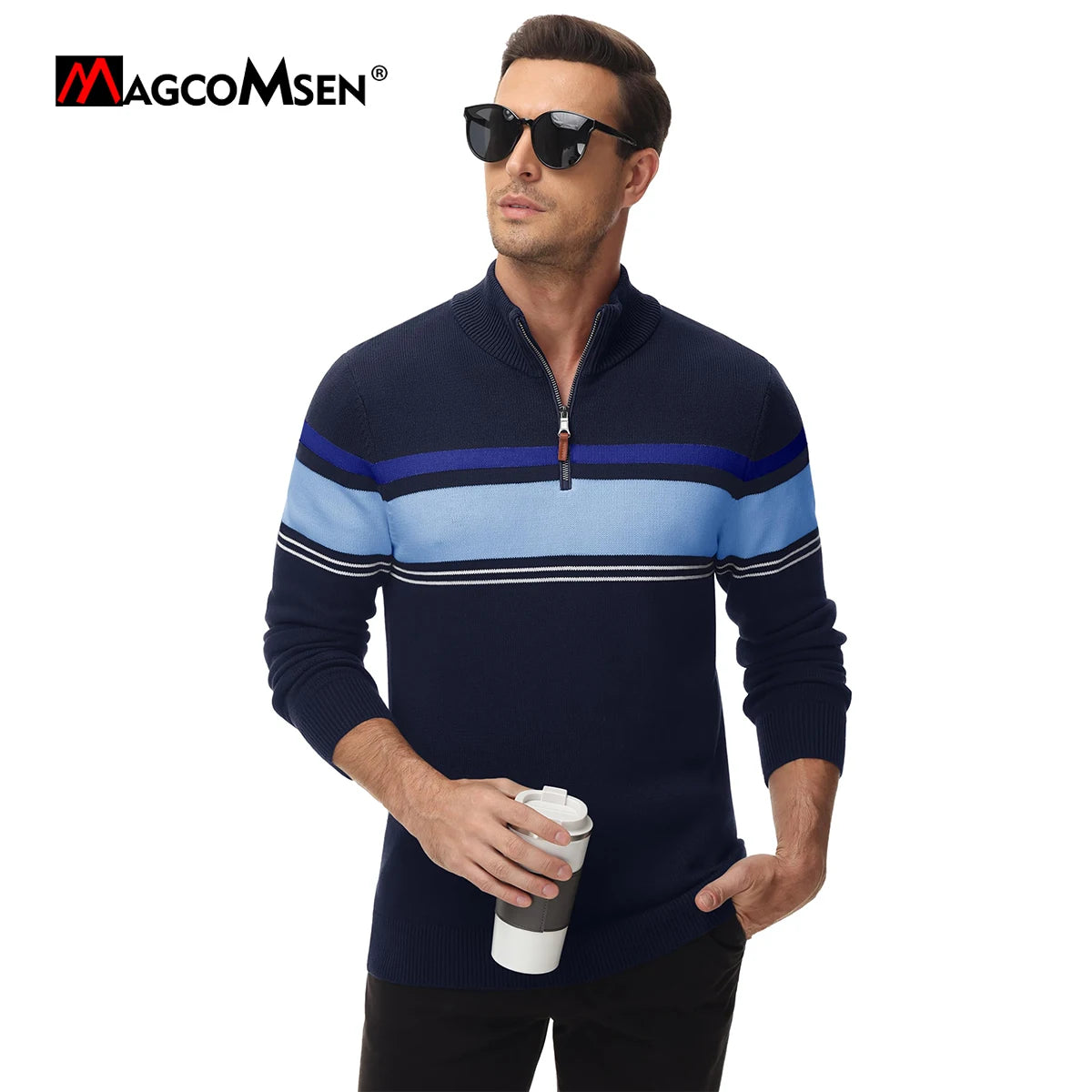 Men’s Sweatshirt Pullover Zip-Up Cotton Warm Autumn Winter