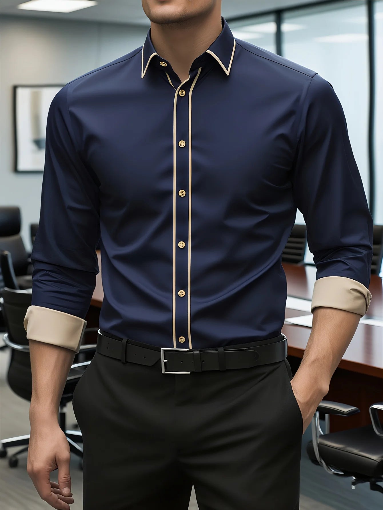 Men’s Shirt Long Sleeve Casual Cotton Comfort Fit