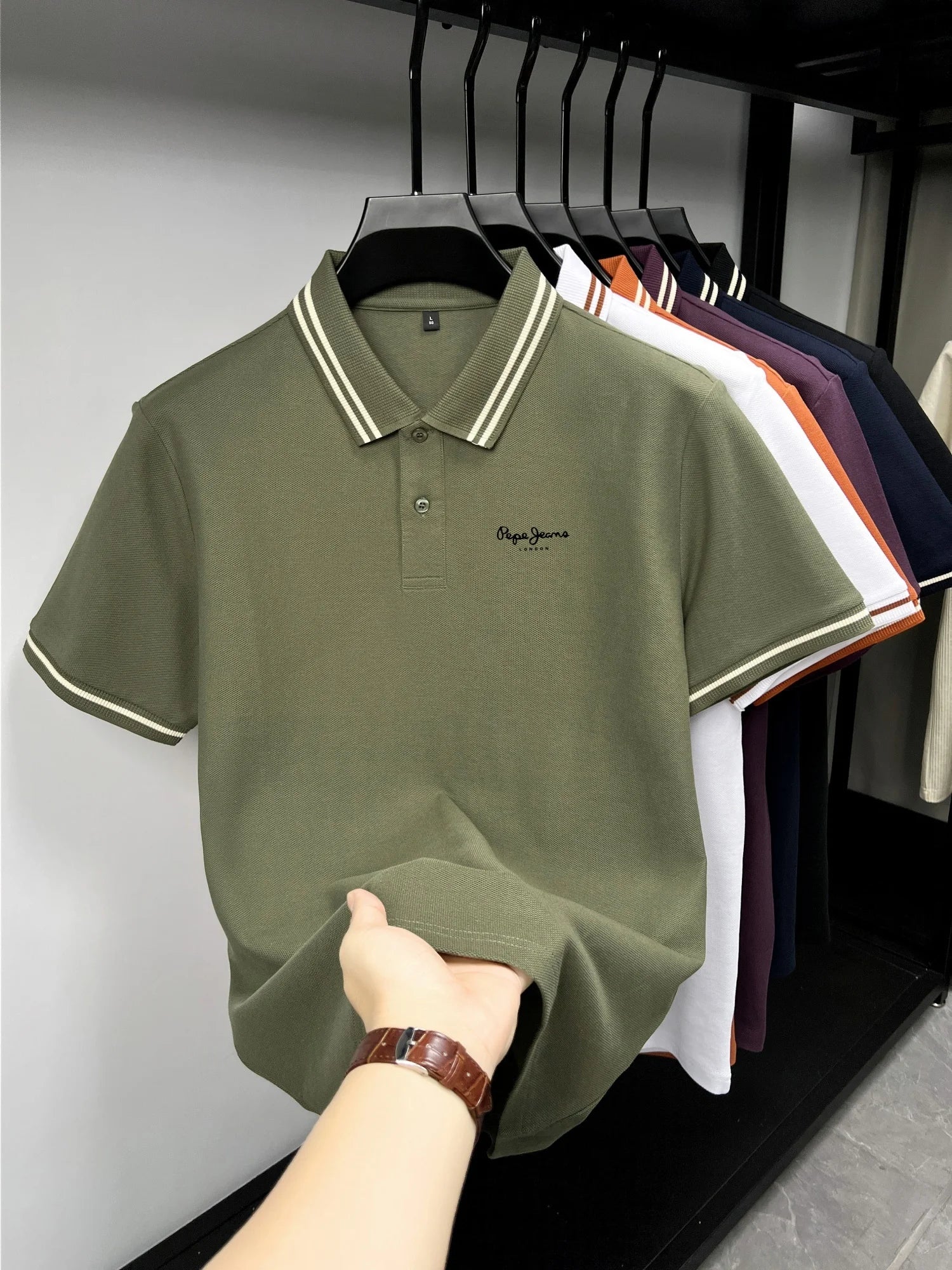 Men’s Polo Shirt Cotton Short Sleeve Casual Summer Fashion