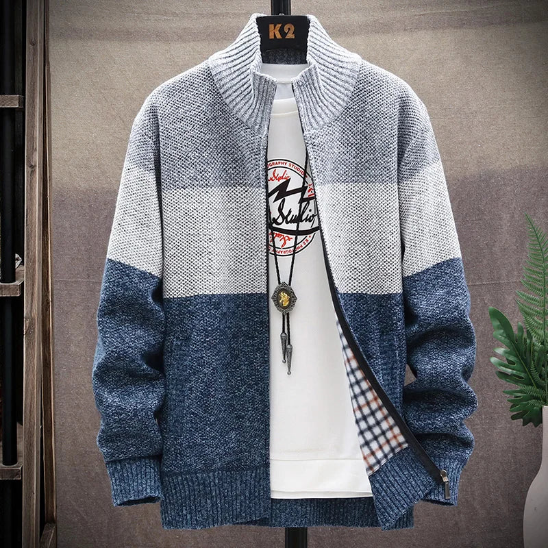 Men’s Sweatshirt Zip-Up Fleece Casual Autumn Winter