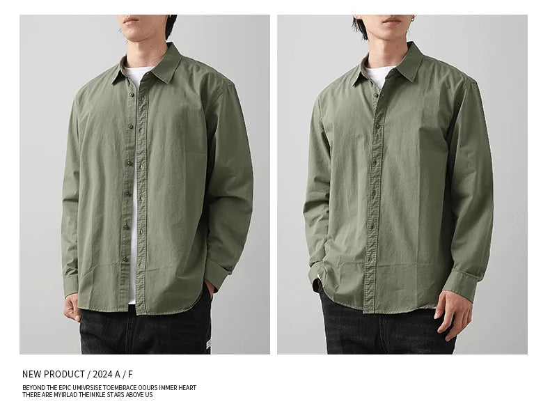 Men’s Shirt Long Sleeve Cotton Casual Formal