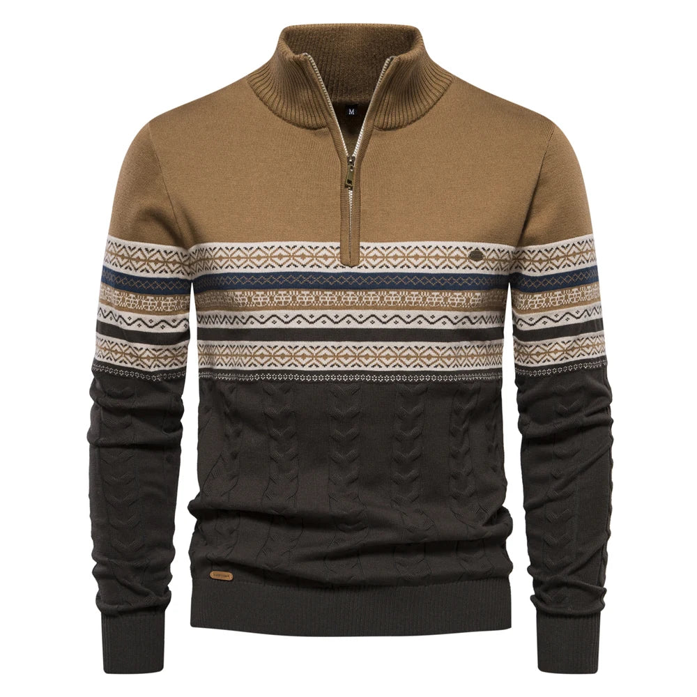 Men’s Sweatshirt Zip-Up Cotton Warm Casual Autumn Winter