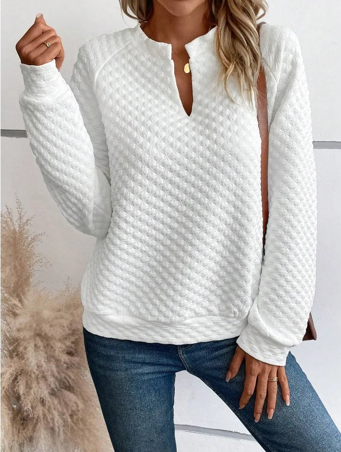 Women’s Hoodie Pullover Casual Solid Color Long Sleeve