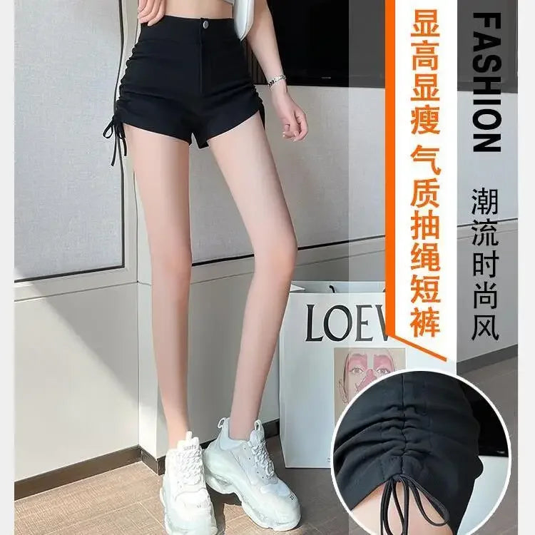 Women’s Shorts High Waist Casual Summer Solid Color