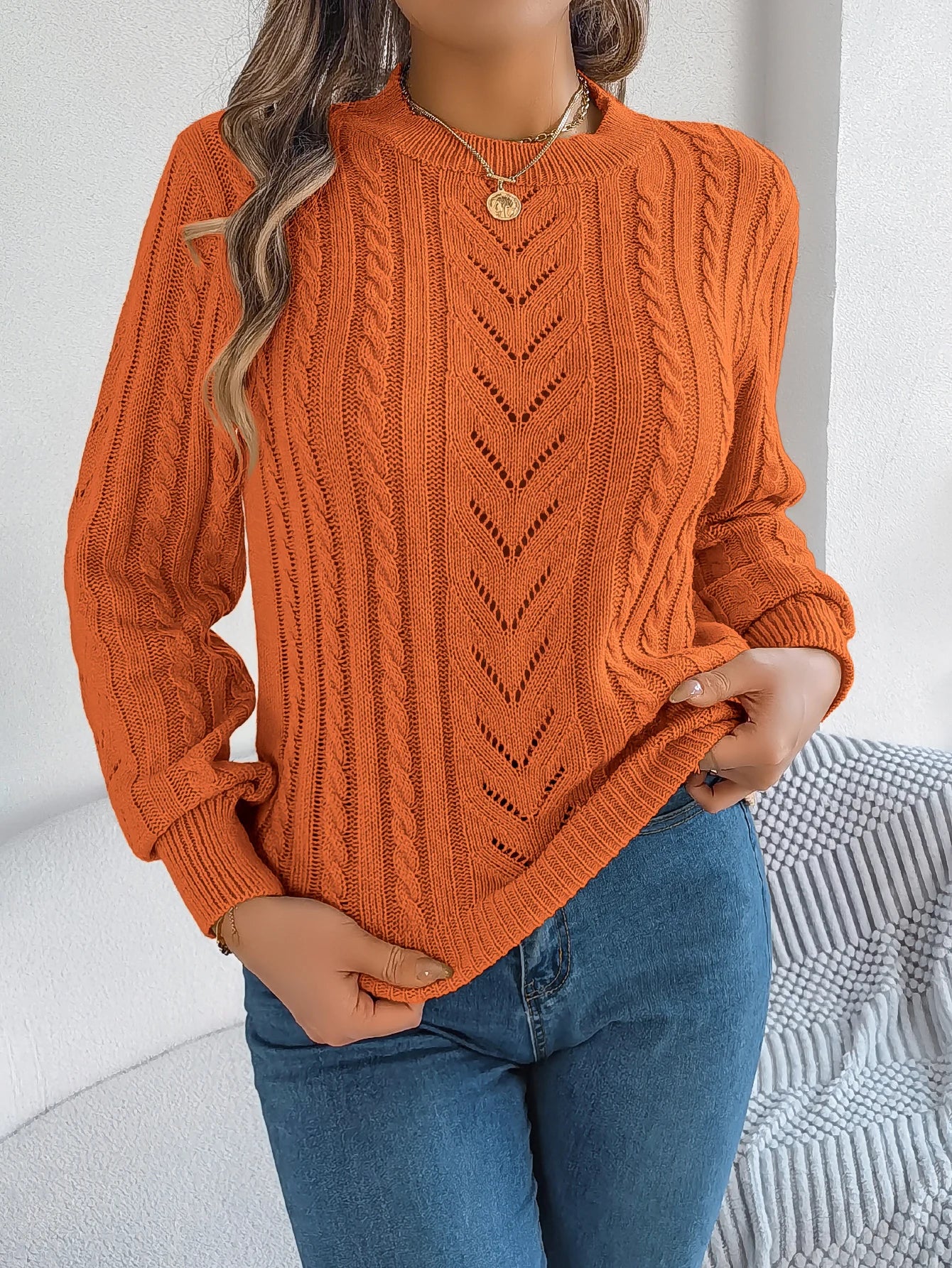 Women’s Top Long Sleeve Solid Color Casual Stretchy