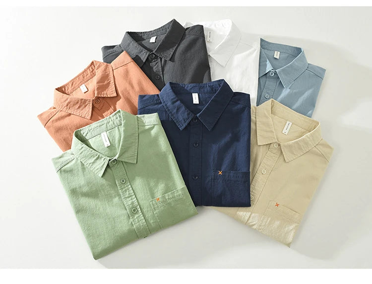 Men’s Shirt Long Sleeve Cotton Casual