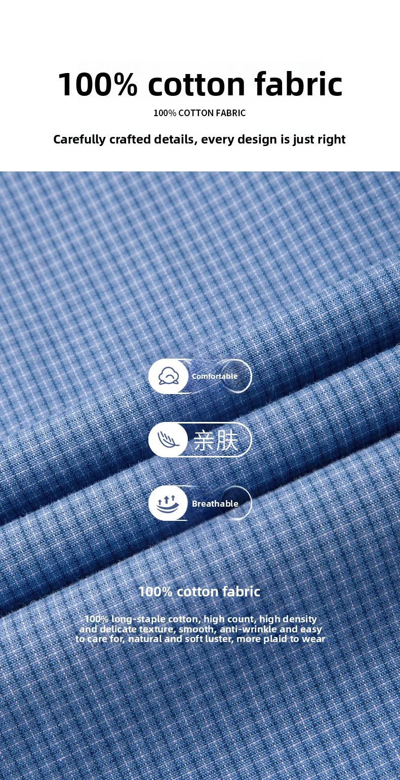 Men’s Shirt Long Sleeve Cotton Casual Slim Fit