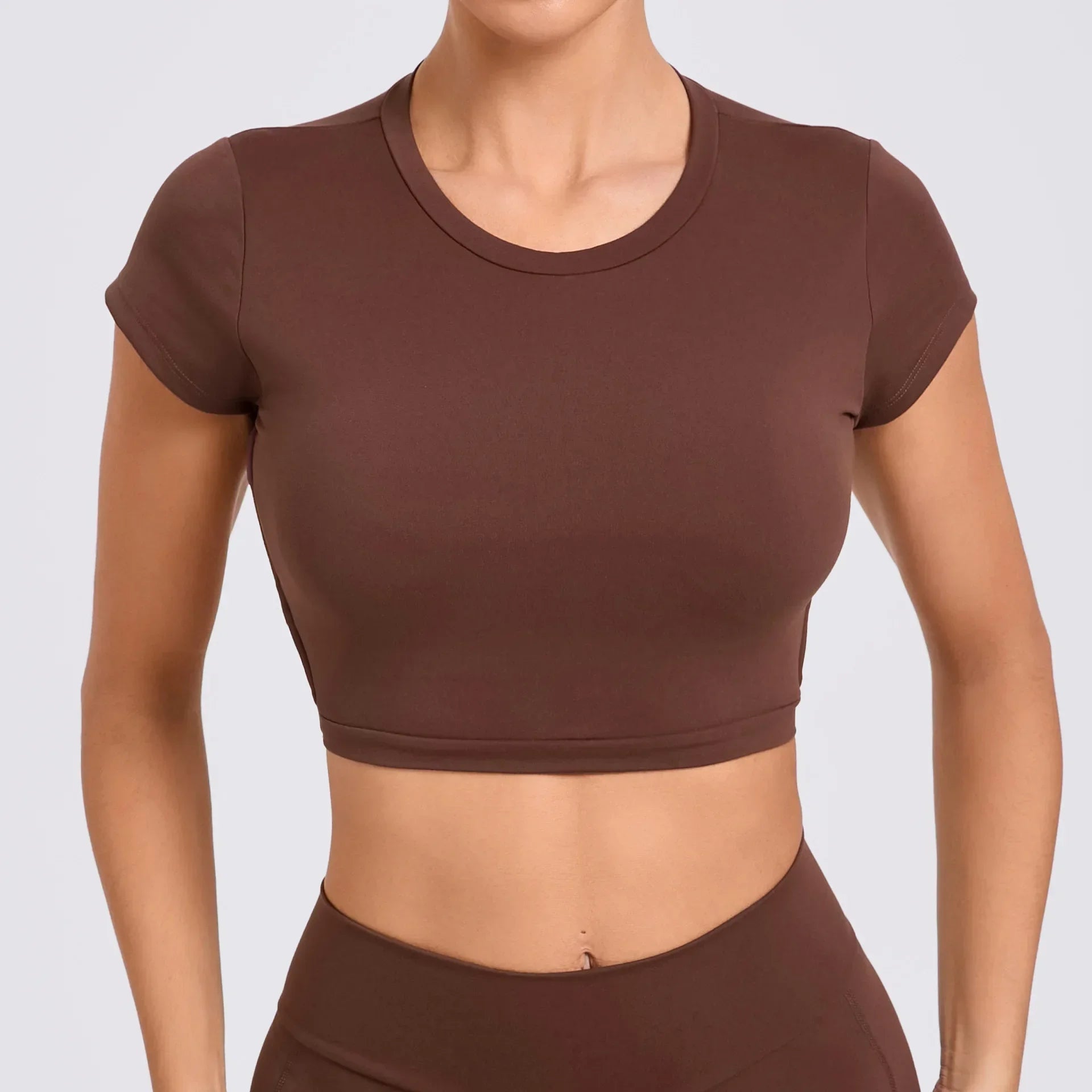 Women’s Gym Top Crop Top Moisture Wicking Seamless Athletic