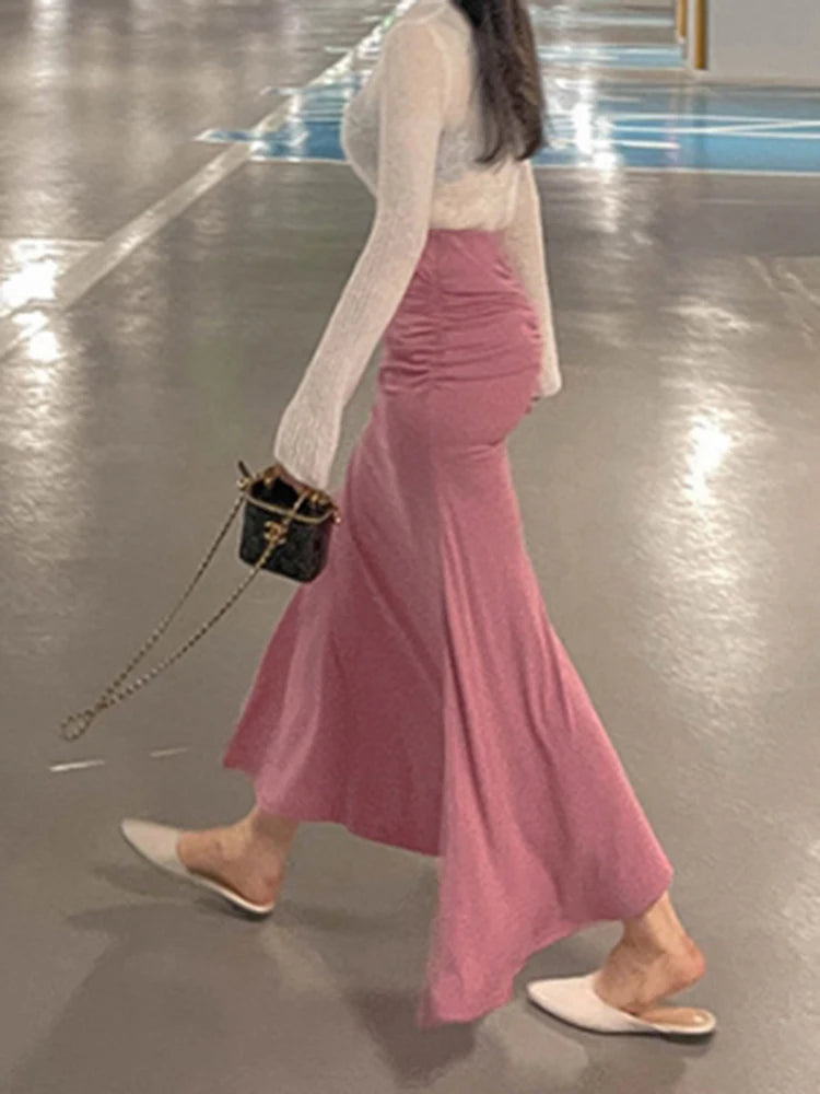 Women’s Skirt Midi High Waist A-Line Summer
