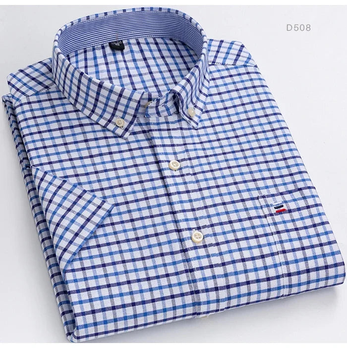 Men’s Shirt Short Sleeve Cotton Casual Formal