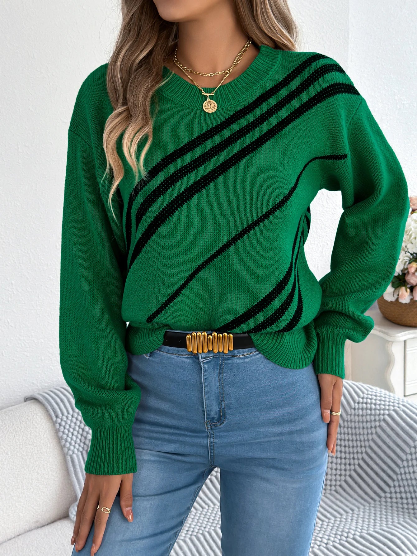 Women’s Top Long Sleeve Stretchy Casual