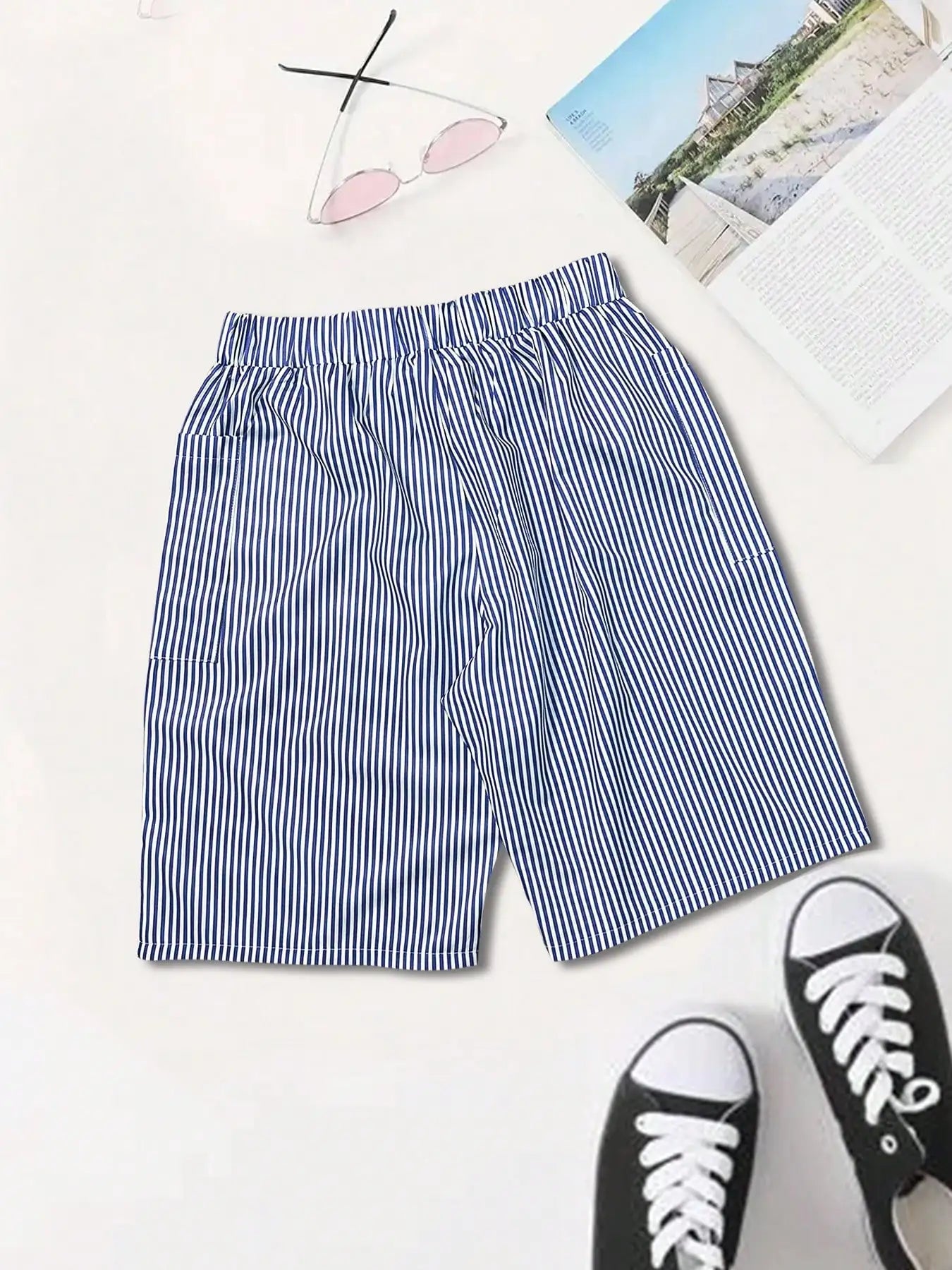 Women’s Shorts High Waist Elastic Waist Casual Printed