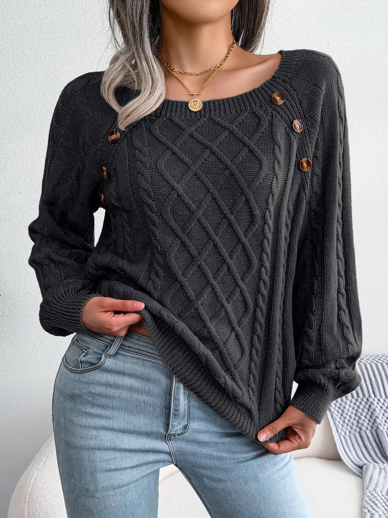 Women’s Top Long Sleeve Casual Stretchy Solid Color