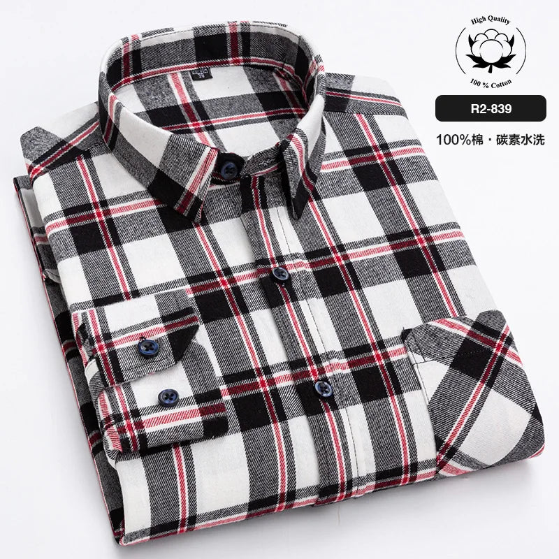Men’s Shirt Long Sleeve Cotton Casual Regular Fit