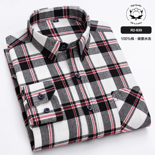 Men’s Shirt Long Sleeve Cotton Casual Regular Fit