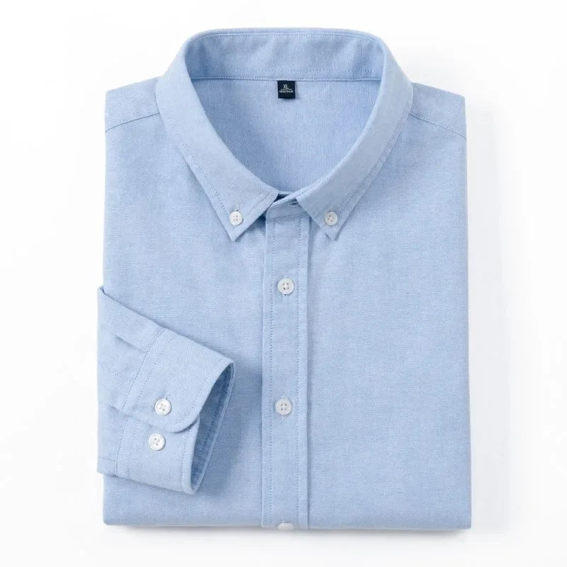 Men’s Shirt Long Sleeve Cotton Casual Breathable