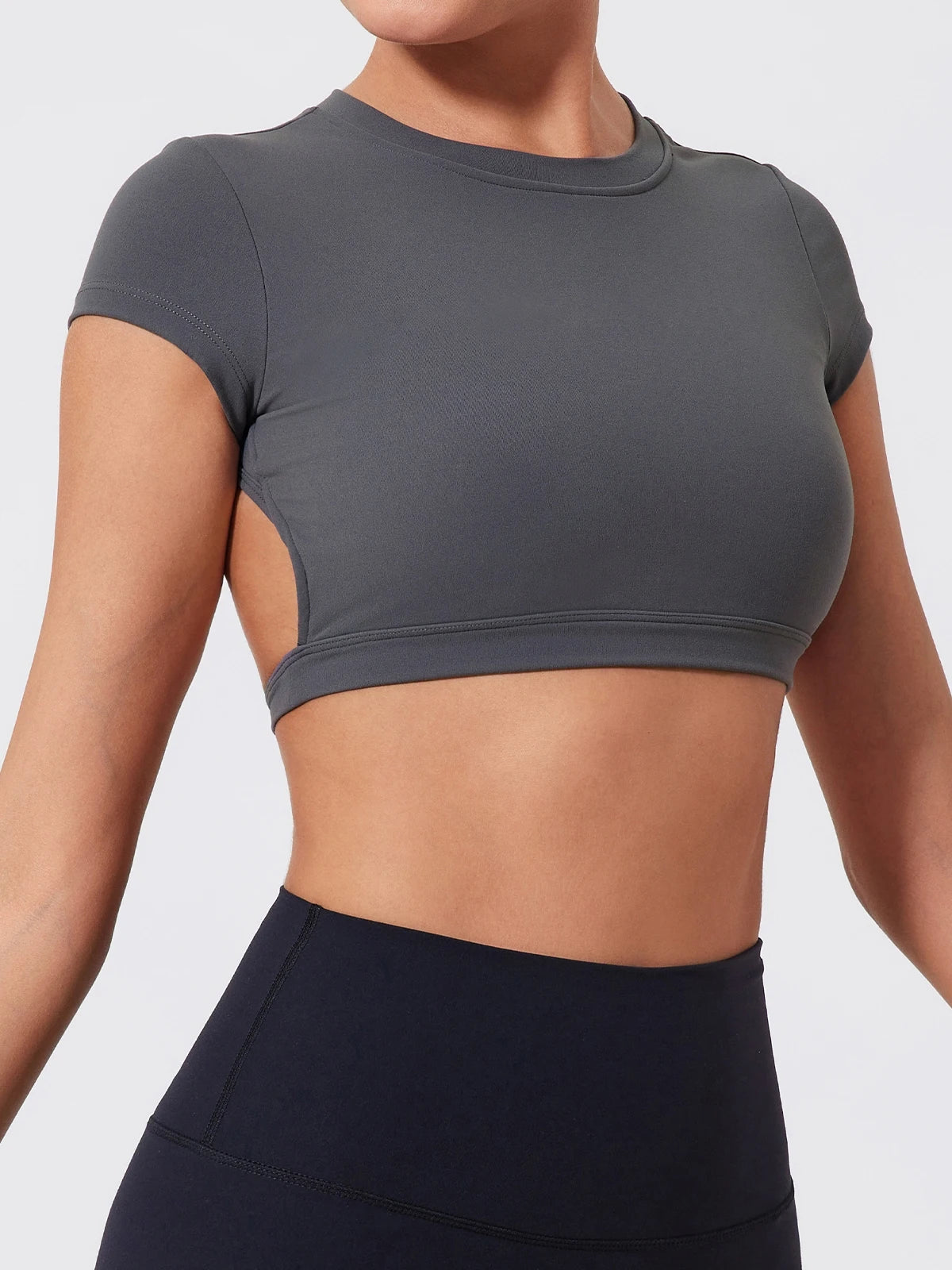 Women’s Gym Top Crop Top Moisture Wicking Athletic