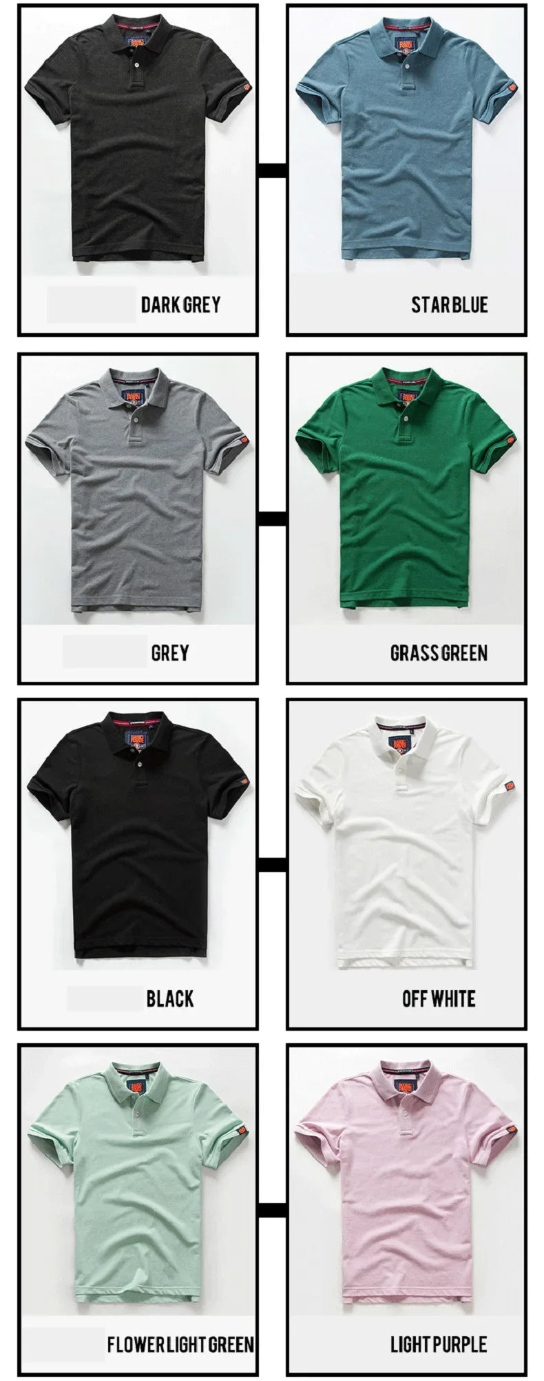 Men’s Polo Shirt Cotton Summer Fashion
