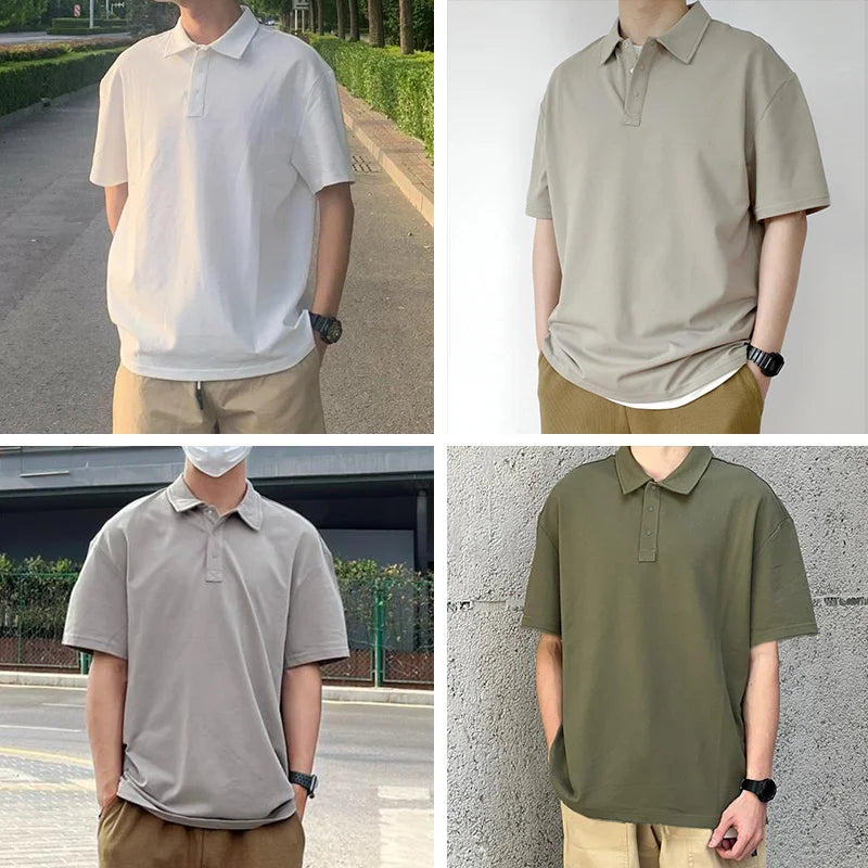 Men’s T-Shirt Short Sleeve Solid Color Summer