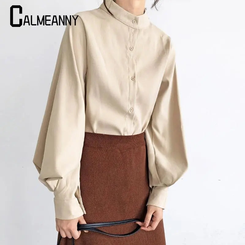 Women’s Top Blouse Long Sleeve Casual Solid Color