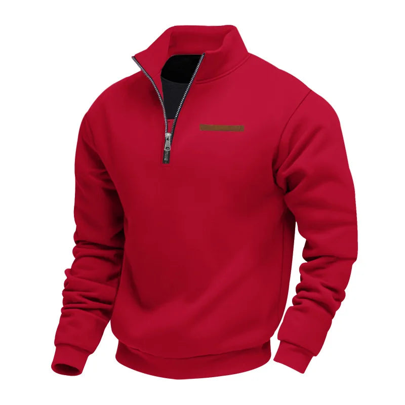 Men’s Sweatshirt Pullover Zip-Up Fleece Long Sleeve Autumn Winter