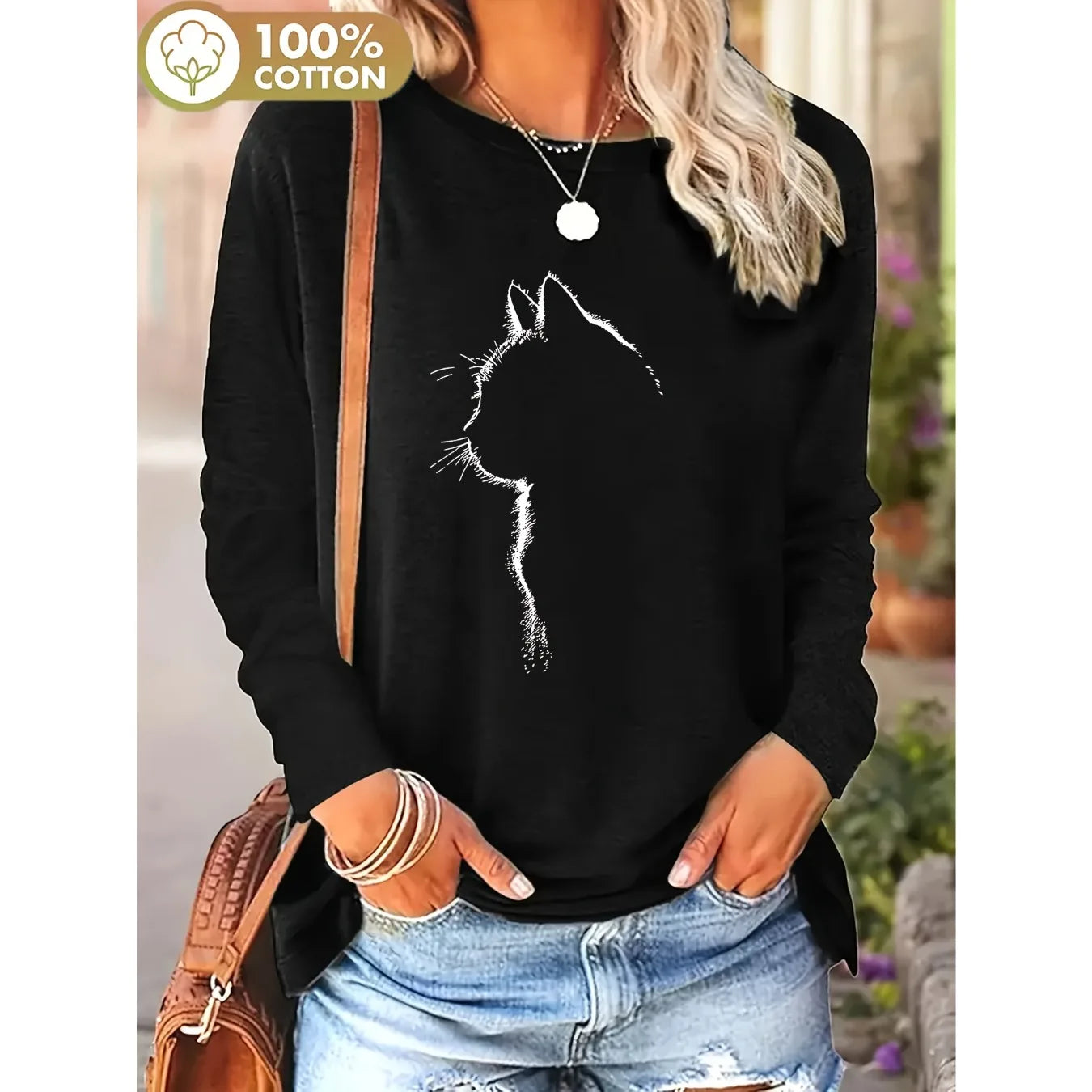 Women’s Sweatshirt Cotton Soft Casual Long Sleeve
