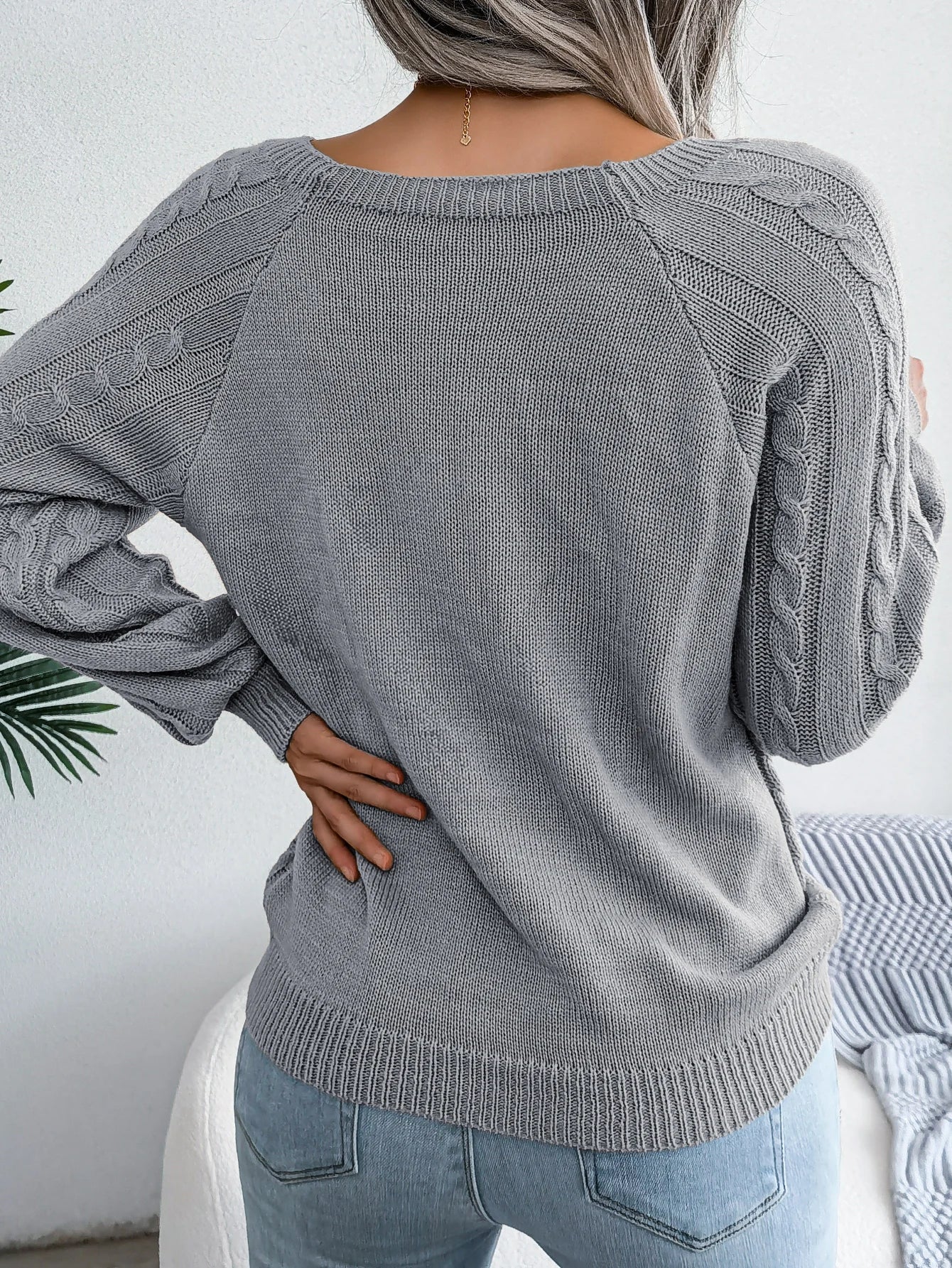 Women’s Top Long Sleeve Casual Stretchy Solid Color